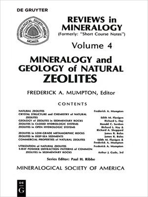 cover image of Mineralogy and Geology of Natural Zeolites